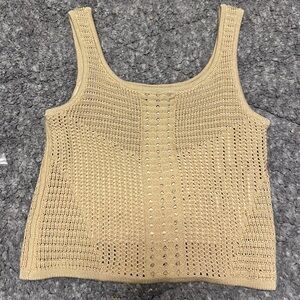Rachel Zoe Beige Knit Tank Top